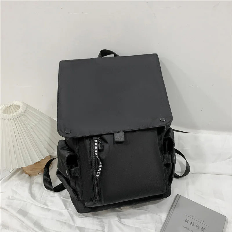 Nylon School Backpack for Teenagers Girls Boys Large Capacity