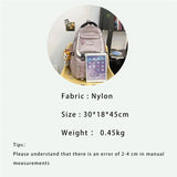 Nylon Casual Contrast Backpack Large Capacity Bags Unisex