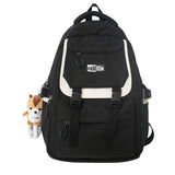 Nylon Casual Contrast Backpack Large Capacity Bags Unisex