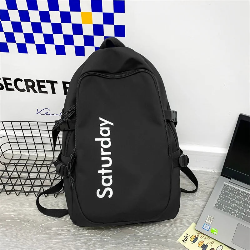 Nylon Backpacks College Students Schoolbags Unisex Sports Casual Bags