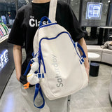 Nylon Backpacks College Students Schoolbags Unisex Sports Casual Bags