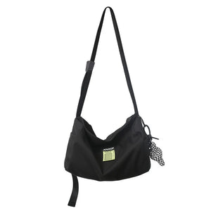 Nylon Women Shoulders Bag Casual College Student Ladies Satchel Unisex Men