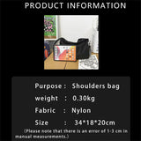 Nylon Women Shoulders Bag Casual College Student Ladies Satchel Unisex Men