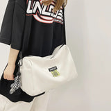 Nylon Women Shoulders Bag Casual College Student Ladies Satchel Unisex Men
