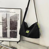 Nylon Women Shoulders Bag Casual College Student Ladies Satchel Unisex Men