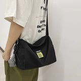 Nylon Women Shoulders Bag Casual College Student Ladies Satchel Unisex Men