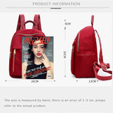 Oxford Mini Lady Backpack Girls Shoulder Bag with Headphone Jack