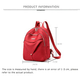 Oxford Elegance Ladies Backpack Metal Zipper Small Stylish Hiking Travel