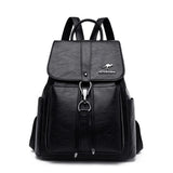 PU Backpacks Women Casual Large Capacity Travel Anti-Theft Shoulder Bag