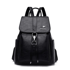 PU Backpacks Women Casual Large Capacity Travel Anti-Theft Shoulder Bag
