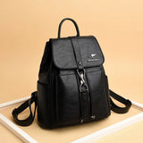 PU Backpacks Women Casual Large Capacity Travel Anti-Theft Shoulder Bag
