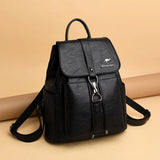 PU Backpacks Women Casual Large Capacity Travel Anti-Theft Shoulder Bag