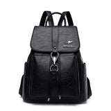 PU Backpacks Women Casual Large Capacity Travel Anti-Theft Shoulder Bag