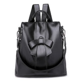 Vintage Bows Woman Backpack Small Casual Middle School Shoulder Bag Pink