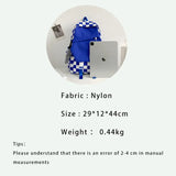 Plaid Women High School Bags College Student Teenage Girls Lattice Backpack