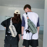 Waterproof Nylon Shoulder Bag Crossbody Travel Chest Bag