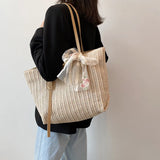 Straw Shoulder Bag for Woman Tote Bag for Women Large Capacity