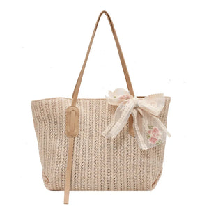Straw Shoulder Bag for Woman Tote Bag for Women Large Capacity