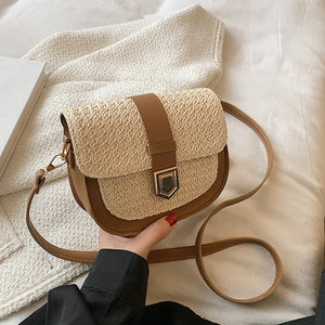 Straw Woven Bag Female Small Fresh Shoulder Messenger Bag