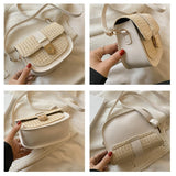 Straw Woven Bag Female Small Fresh Shoulder Messenger Bag