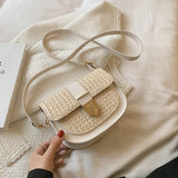 Straw Woven Bag Female Small Fresh Shoulder Messenger Bag