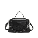 Summer Chain Women Shoulder Bags Solid Female Handbag Retro Square Bag Orange