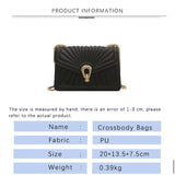 Summer Woman Crossbody Bags Pleated Shoulder Bags Solid Flap Bags