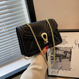 Summer Woman Crossbody Bags Pleated Shoulder Bags Solid Flap Bags