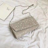 Women Crumpled Envelope Bag for Wedding Party Prom Ladies Handbag