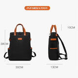 Woman Backpack Contrast Oxford Outdoor Casual Travel Bags