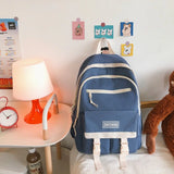 Woman Backpack Nylon School Shoulder Bag Teenage Girls Lady Outdoor Bag