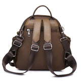 Women Backpack PU Students School Bags Girls Waterproof Leather Lightweight Trav