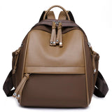 Women Backpack PU Students School Bags Girls Waterproof Leather Lightweight Trav
