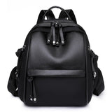 Women Backpack PU Students School Bags Girls Waterproof Leather Lightweight Trav