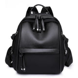 Women Backpack PU Students School Bags Girls Waterproof Leather Lightweight Trav