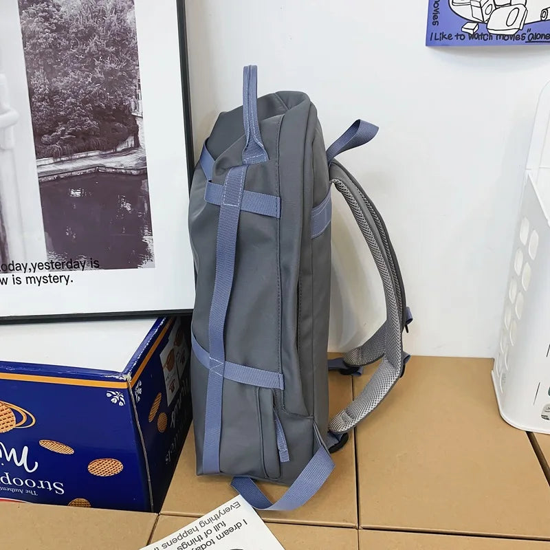 Women Backpacks Nylon Solid Ladies School Bags Minimalist Large Capacity Bookbag