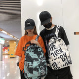 Women Graffiti Hip-Pop Men Backpack Nylon Street Style Bags