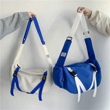 Nylon Messenger Bags Waterproof Zipper Bag Students Bookbag