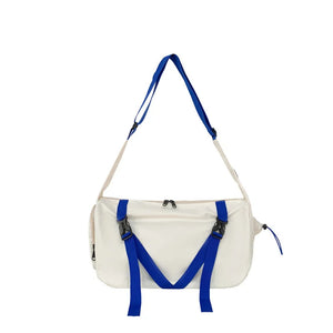 Nylon Messenger Bags Waterproof Zipper Bag Students Bookbag