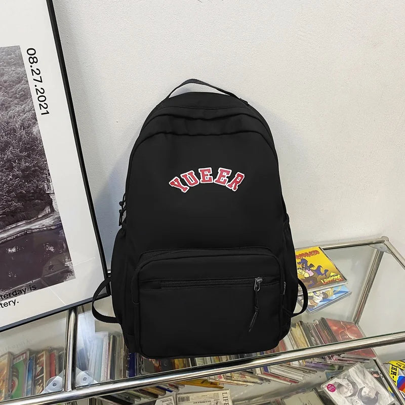 Solid Female Backpack Casual Woman Travel Bag High Schoolbag University Lady