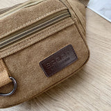 Canvas Men Waist Bag Sports Pockets Outdoor Chest Bag