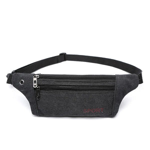 Canvas Waist Bag Travel Bum Bag Anti-Theft Bag