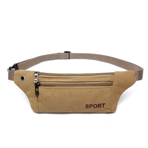 Canvas Waist Bag Travel Bum Bag Anti-Theft Bag