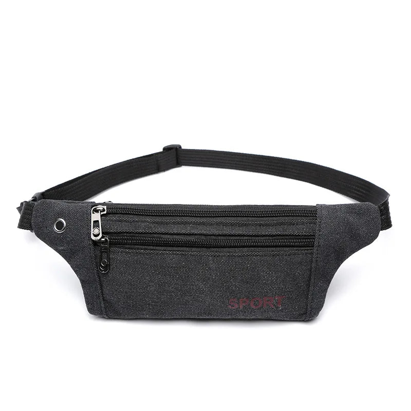 Canvas Waist Bag Travel Bum Bag Anti-Theft Bag
