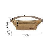 Canvas Waist Bag Travel Bum Bag Anti-Theft Bag