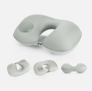 Inflatable U-Shape Travel Cushion Pillow for Car Airplane