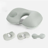 Inflatable U-Shape Travel Cushion Pillow for Car Airplane