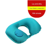 Inflatable U-Shape Travel Cushion Pillow for Car Airplane