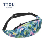 TTOU Waist Bag 3D Printing Fanny Pack Belt Bum Bag Travelling Mobile Phone Bag