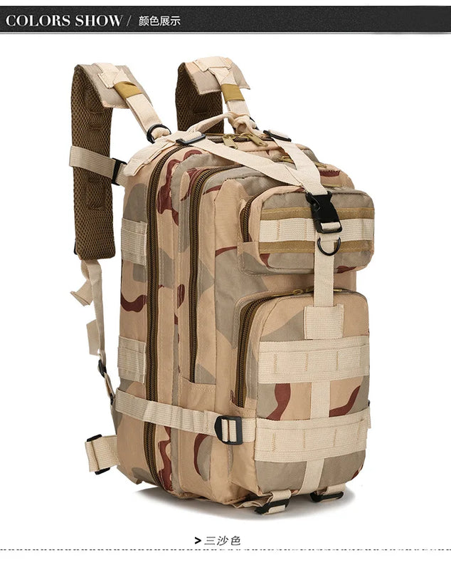 Tactical Backpack Army Outdoor Bag 1000D Nylon Sports Camping Hiking Fishing